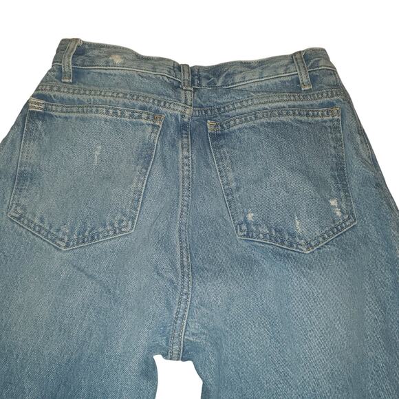 UO BDG (26x27) Vintage Wide High Rise Jeans Skater Distressed Stiff Button Fly - Picture 4 of 10